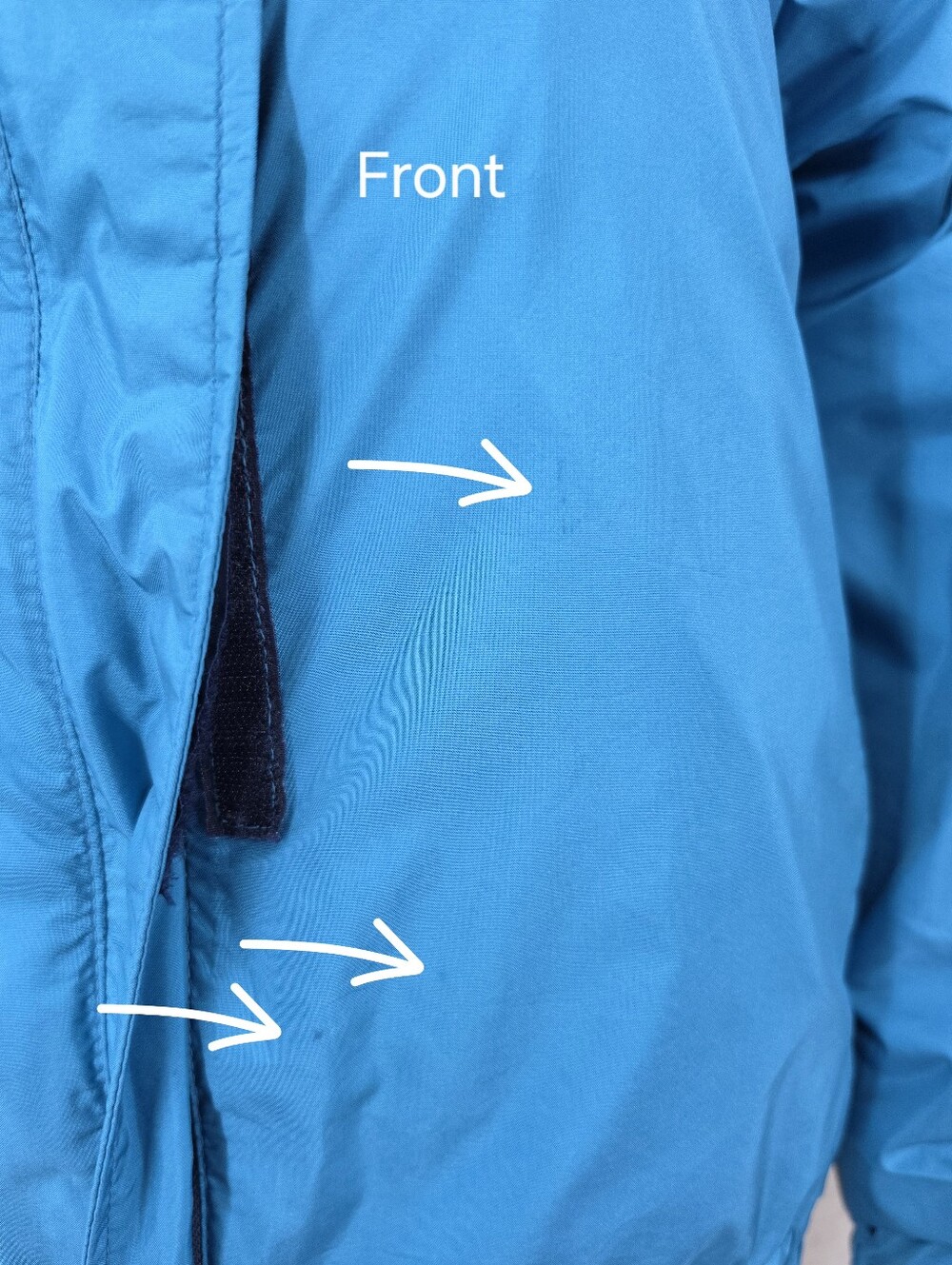 North Face Girls Size 12 Vintage Jacket Coat Gore-Tex Goretex Blue Hooded - Picture 9 of 15